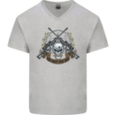 Sniper Ace One Shot Kill Para Marine Army Mens V-Neck Cotton T-Shirt Sports Grey