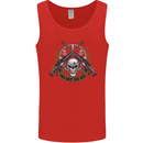 Sniper Ace One Shot Kill Para Marine Army Mens Vest Tank Top Red