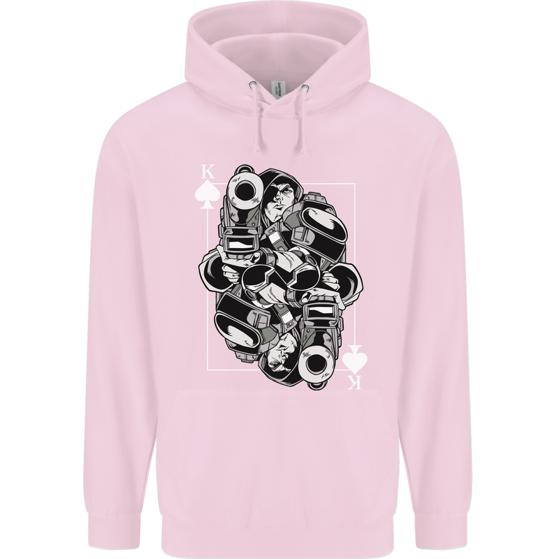 Sniper Playing Card Military Army Elite Childrens Kids Hoodie Light Pink