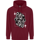 Sniper Playing Card Military Army Elite Childrens Kids Hoodie Maroon