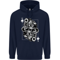 Sniper Playing Card Military Army Elite Childrens Kids Hoodie Navy Blue