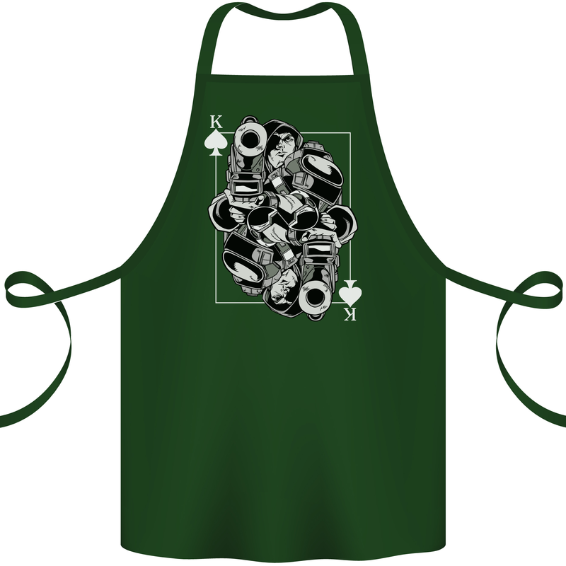 Sniper Playing Card Military Army Elite Cotton Apron 100% Organic Forest Green