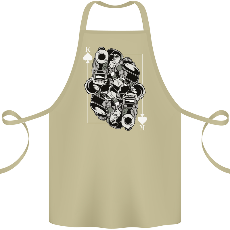 Sniper Playing Card Military Army Elite Cotton Apron 100% Organic Khaki