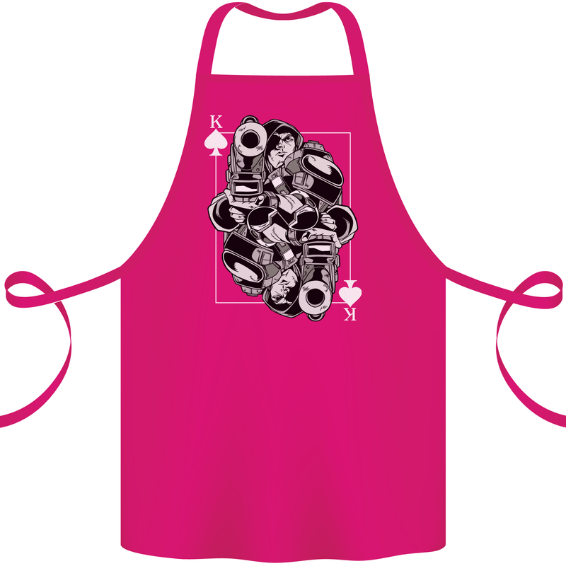 Sniper Playing Card Military Army Elite Cotton Apron 100% Organic Pink