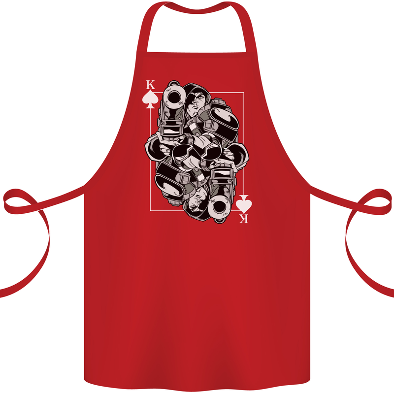 Sniper Playing Card Military Army Elite Cotton Apron 100% Organic Red