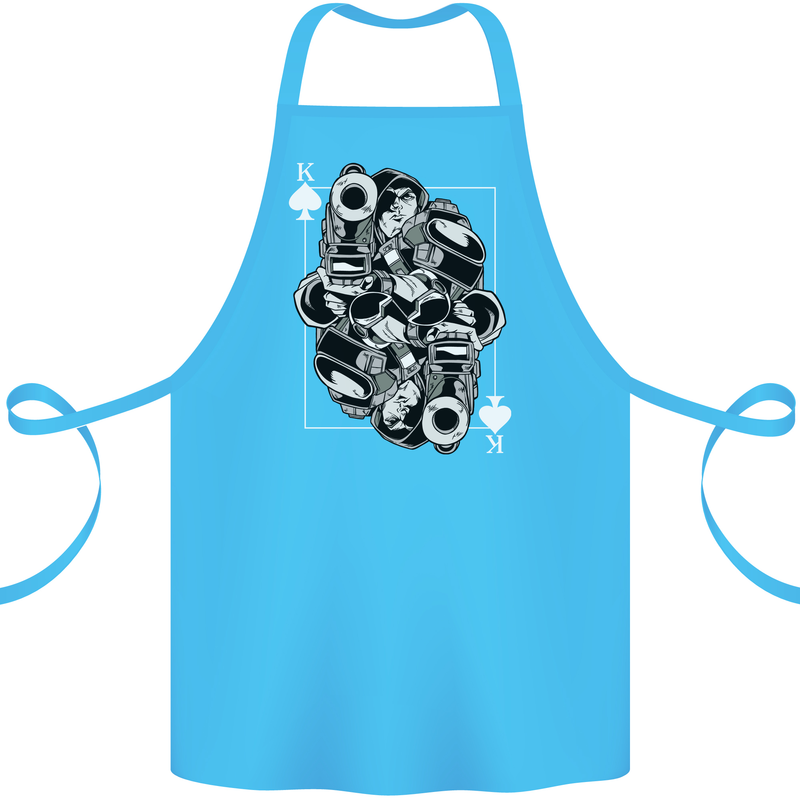 Sniper Playing Card Military Army Elite Cotton Apron 100% Organic Turquoise