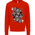Sniper Playing Card Military Army Elite Kids Sweatshirt Jumper Bright Red