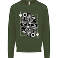 Sniper Playing Card Military Army Elite Kids Sweatshirt Jumper Forest Green