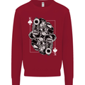 Sniper Playing Card Military Army Elite Kids Sweatshirt Jumper Red