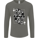Sniper Playing Card Military Army Elite Mens Long Sleeve T-Shirt Charcoal