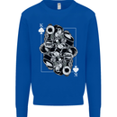 Sniper Playing Card Military Army Elite Mens Sweatshirt Jumper Royal Blue