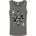 Sniper Playing Card Military Army Elite Mens Vest Tank Top Charcoal