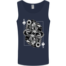 Sniper Playing Card Military Army Elite Mens Vest Tank Top Navy Blue