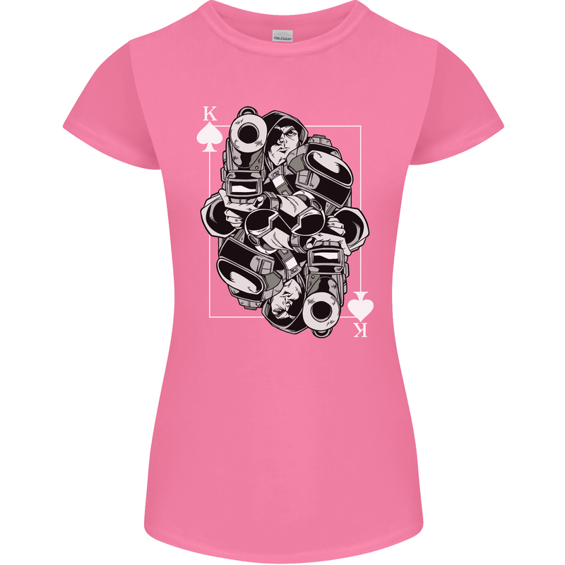 Sniper Playing Card Military Army Elite Womens Petite Cut T-Shirt Azalea