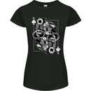 Sniper Playing Card Military Army Elite Womens Petite Cut T-Shirt Black