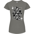 Sniper Playing Card Military Army Elite Womens Petite Cut T-Shirt Charcoal