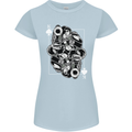 Sniper Playing Card Military Army Elite Womens Petite Cut T-Shirt Light Blue