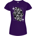 Sniper Playing Card Military Army Elite Womens Petite Cut T-Shirt Purple