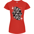 Sniper Playing Card Military Army Elite Womens Petite Cut T-Shirt Red