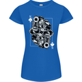 Sniper Playing Card Military Army Elite Womens Petite Cut T-Shirt Royal Blue
