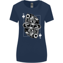 Sniper Playing Card Military Army Elite Womens Wider Cut T-Shirt Navy Blue