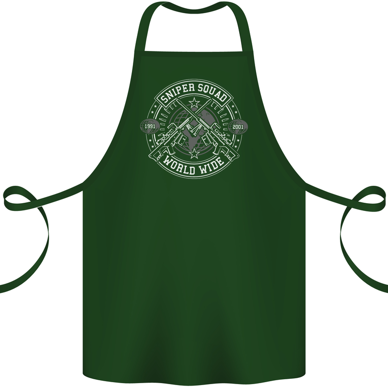 Sniper Squad Worldwide Army Para Marines Cotton Apron 100% Organic Forest Green