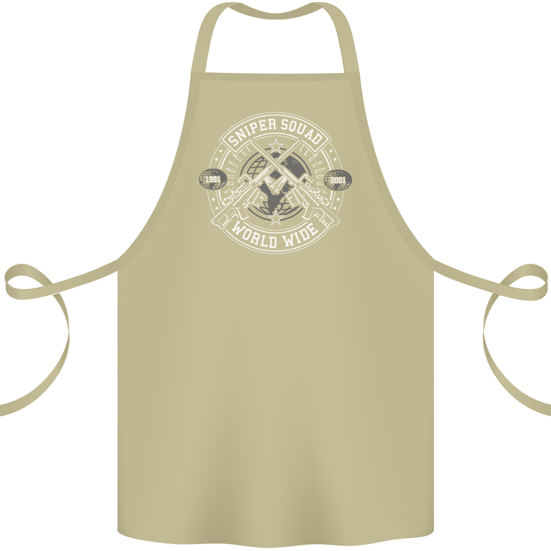 Sniper Squad Worldwide Army Para Marines Cotton Apron 100% Organic Khaki