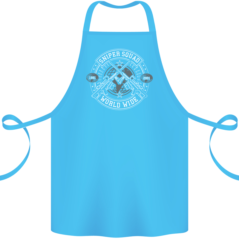 Sniper Squad Worldwide Army Para Marines Cotton Apron 100% Organic Turquoise