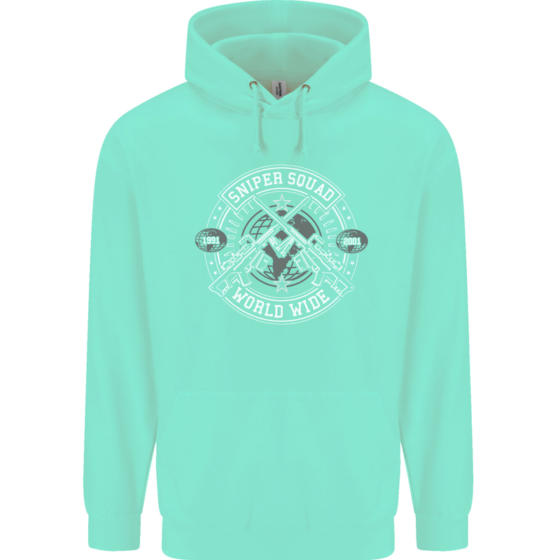 Sniper Squad Worldwide Army Para Marines Mens 80% Cotton Hoodie Peppermint