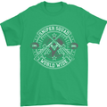 Sniper Squad Worldwide Army Para Marines Mens T-Shirt Cotton Gildan Irish Green