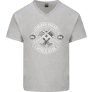 Sniper Squad Worldwide Army Para Marines Mens V-Neck Cotton T-Shirt Sports Grey