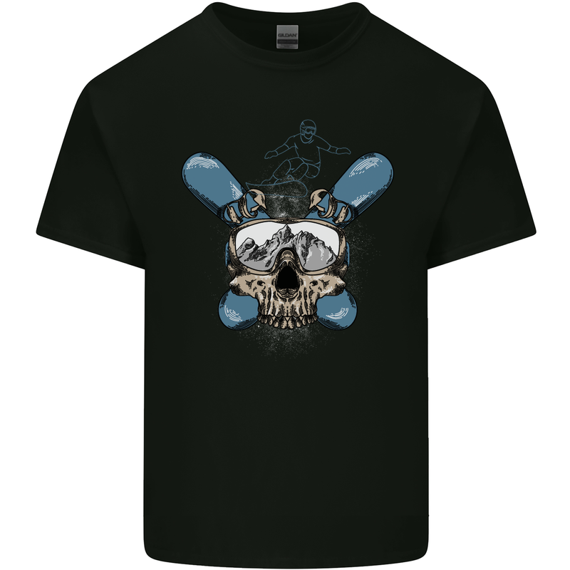 Snowboard Skull Snowboarding Snowboarder Kids T-Shirt Childrens Black