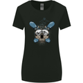 Snowboard Skull Snowboarding Snowboarder Womens Wider Cut T-Shirt Black