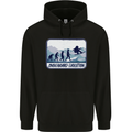 Snowboarding Evolution Funny Snowboarder Childrens Kids Hoodie Black