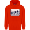 Snowboarding Evolution Funny Snowboarder Childrens Kids Hoodie Bright Red