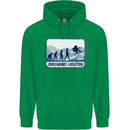 Snowboarding Evolution Funny Snowboarder Childrens Kids Hoodie Irish Green