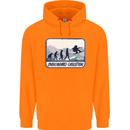 Snowboarding Evolution Funny Snowboarder Childrens Kids Hoodie Orange