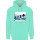 Snowboarding Evolution Funny Snowboarder Childrens Kids Hoodie Peppermint