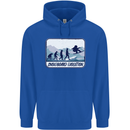 Snowboarding Evolution Funny Snowboarder Childrens Kids Hoodie Royal Blue