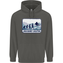 Snowboarding Evolution Funny Snowboarder Childrens Kids Hoodie Storm Grey