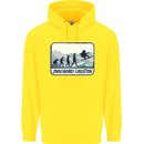 Snowboarding Evolution Funny Snowboarder Childrens Kids Hoodie Yellow