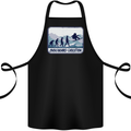 Snowboarding Evolution Funny Snowboarder Cotton Apron 100% Organic Black