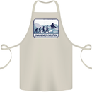 Snowboarding Evolution Funny Snowboarder Cotton Apron 100% Organic Natural