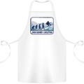 Snowboarding Evolution Funny Snowboarder Cotton Apron 100% Organic White