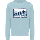 Snowboarding Evolution Funny Snowboarder Kids Sweatshirt Jumper Light Blue
