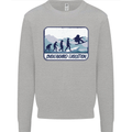 Snowboarding Evolution Funny Snowboarder Kids Sweatshirt Jumper Sports Grey
