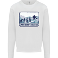 Snowboarding Evolution Funny Snowboarder Kids Sweatshirt Jumper White