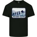 Snowboarding Evolution Funny Snowboarder Kids T-Shirt Childrens Black