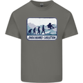 Snowboarding Evolution Funny Snowboarder Kids T-Shirt Childrens Charcoal