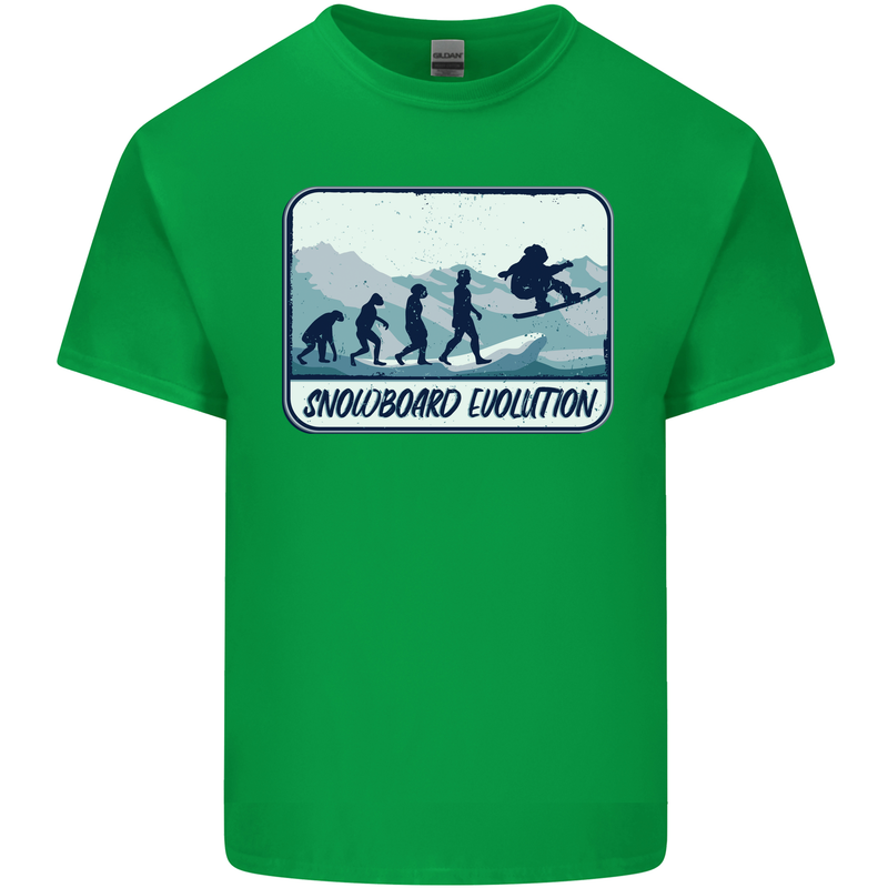 Snowboarding Evolution Funny Snowboarder Kids T-Shirt Childrens Irish Green
